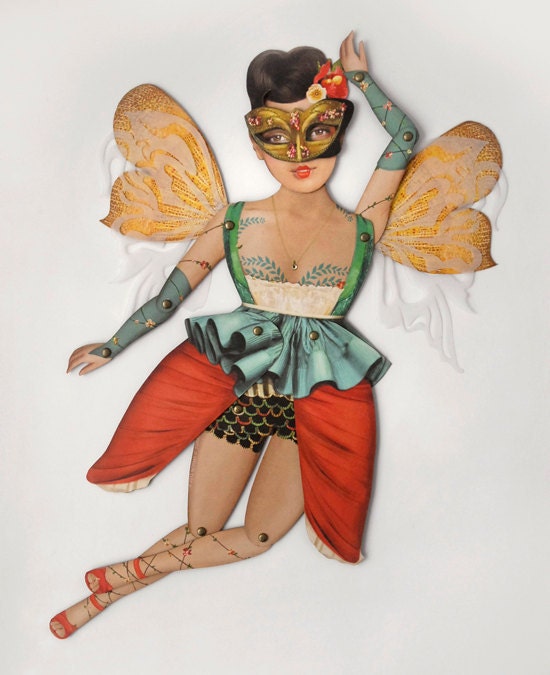 Karmen the Modern Fairy Paper Puppet Doll