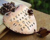 Veganism is peace love and guilt free chocolate cake Necklace