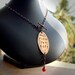 Vegan for Life hand stamped words copper necklace front closing clasp