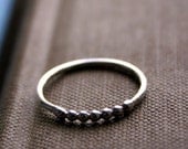 Sterling Silver Stacking Ring- Bead Dot