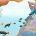 Dolphin Painting, Hawaiian, Hawaii Print, Island, Ocean Art, Wall Decor- "Private Paradise" - Art Print 13x19