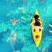 Kayak Painting, Ocean Painting, Ocean Art, Dolphin Painting - "Secrets of the Sea" - Art Print 13x19