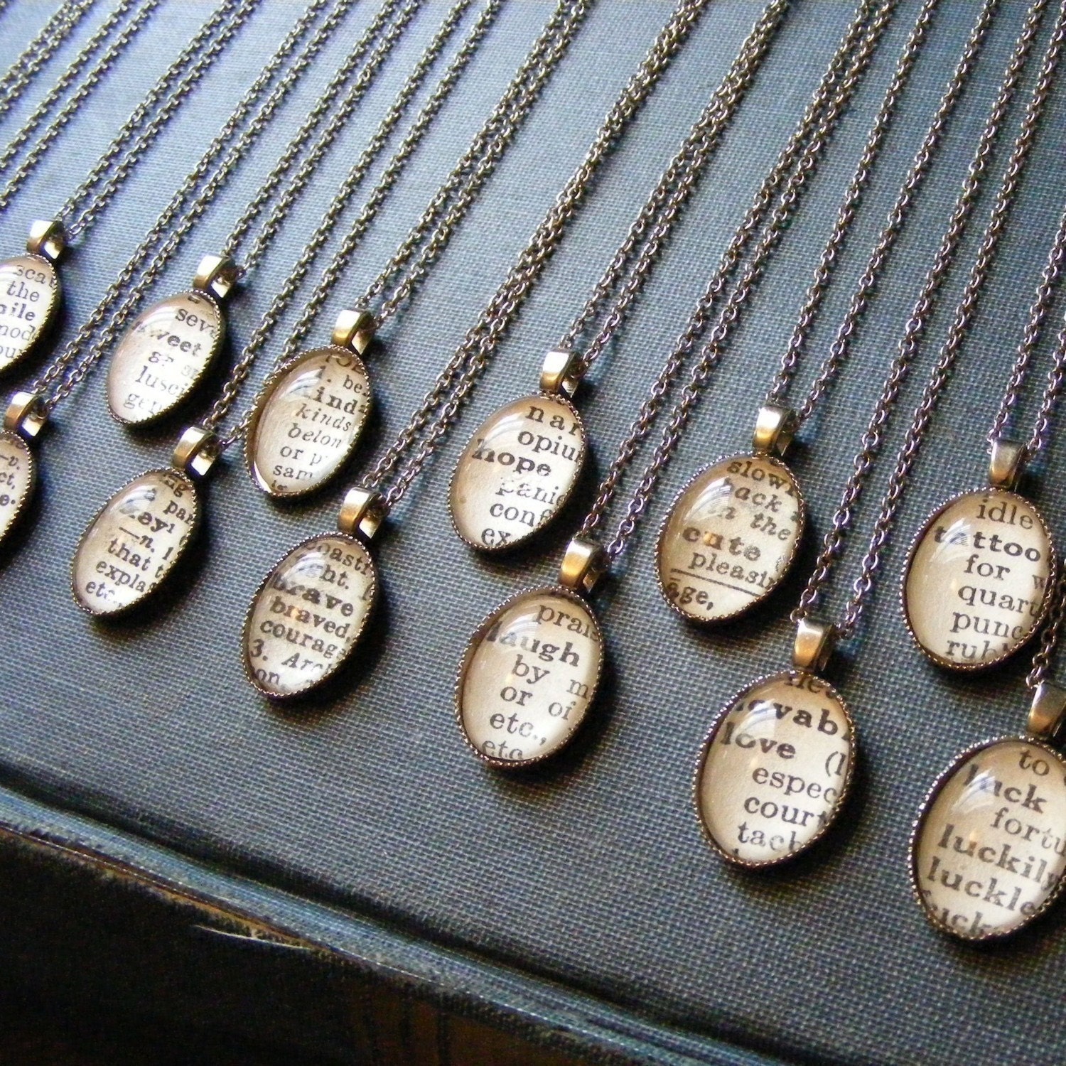 Vintage Dictionary Word Necklaces - Customize with the Word of Your Choice