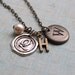 Personalized Mom Initial Necklace -  Mother's Custom Three Initial Charm Necklace