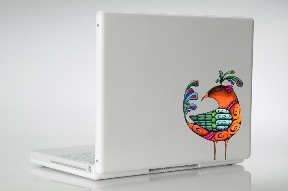 Colorful Bird Vinyl Decal Laptop Sticker