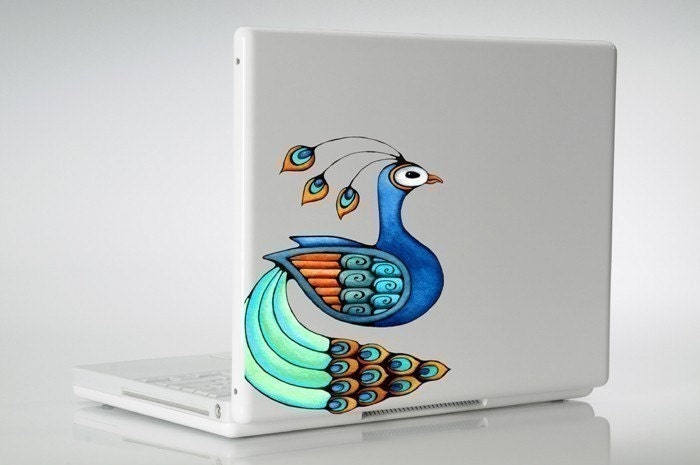 Peacock decal Mac Macbook sticker Pro Air laptop sticker