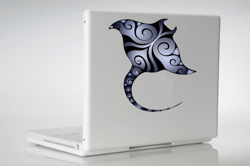 Colorful Manta Ray Stingray vinyl decal fish sticker