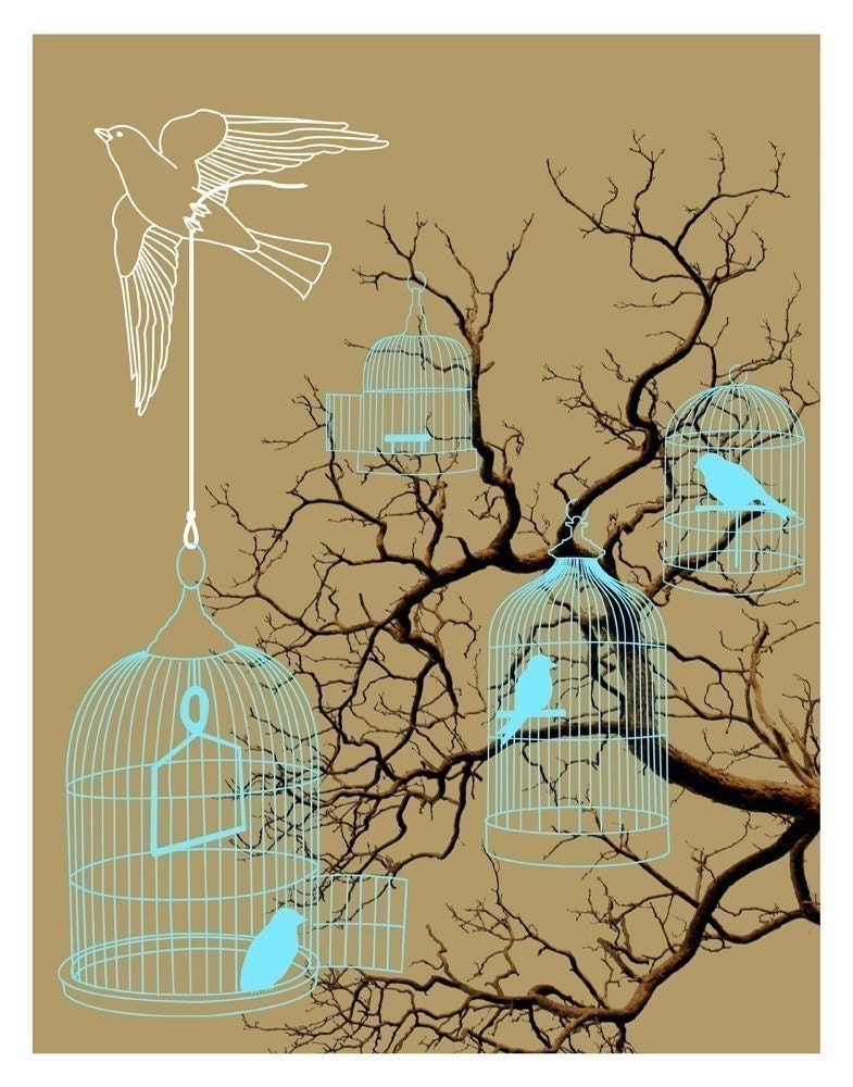birdcages print