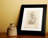 Vintage Dainty Peacock Book Print