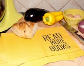 Read More Books Mustard Yellow Linen Tea Towel
