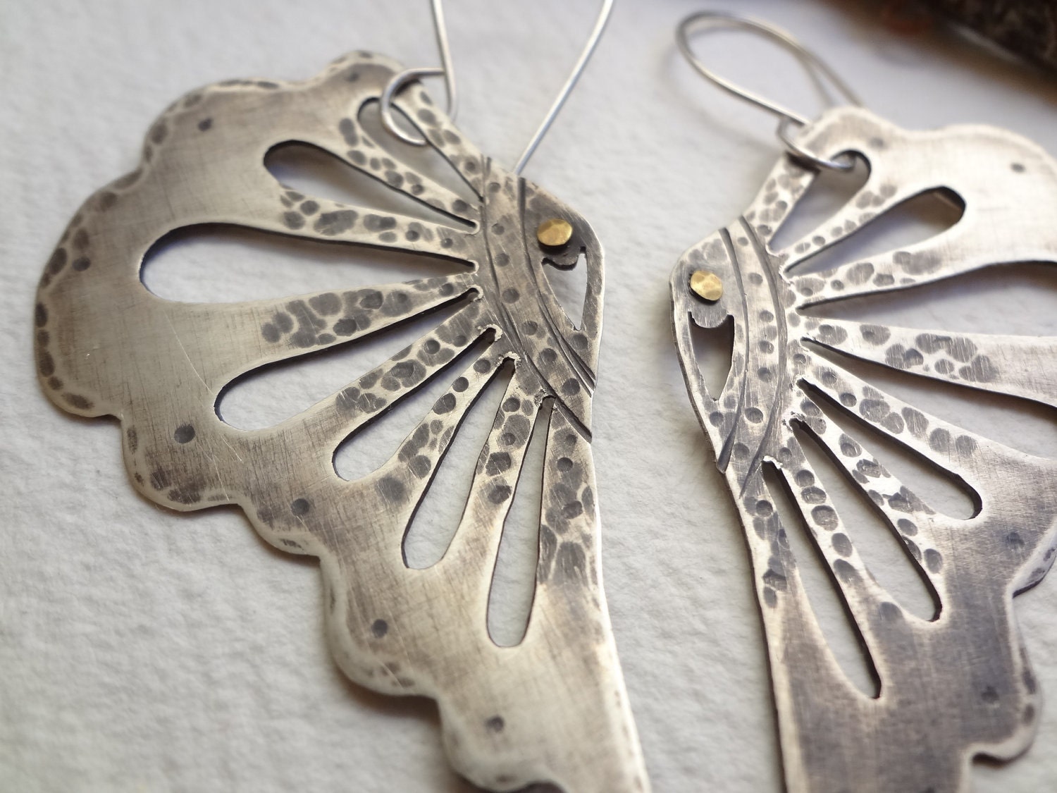 Sustainable Silver Butterfly Earrings Handmade