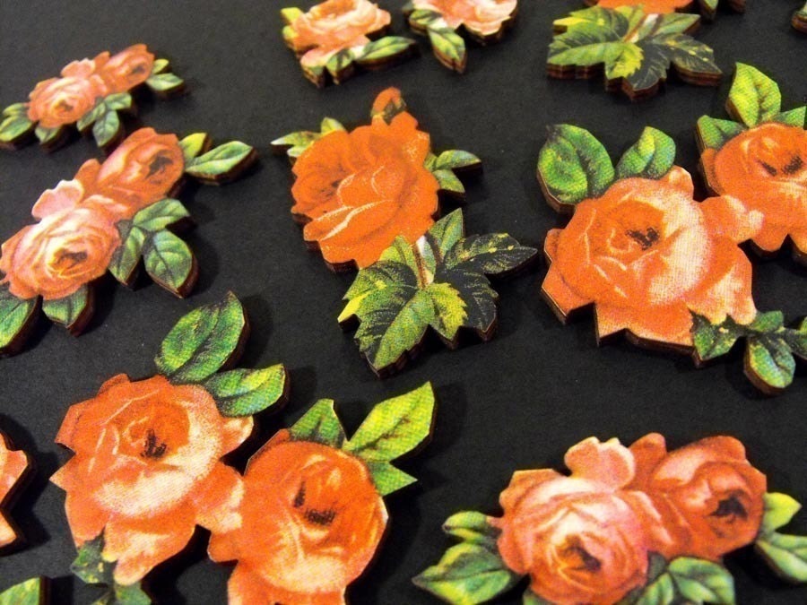 Wooden Red Roses