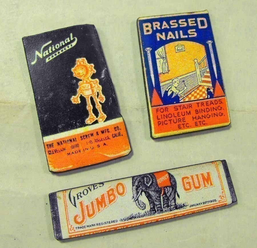 Vintage Package Labels Wooden Cuts Made in the USA