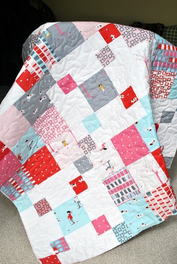 PDF QUILT PATTERN.... Quick and Easy...one Layer Cake or Fat Quarters...Rocky Road