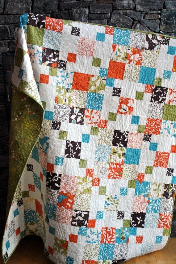 PDF QUILT PATTERN.... Quick and Easy...one Layer Cake or Fat Quarters...Rocky Road