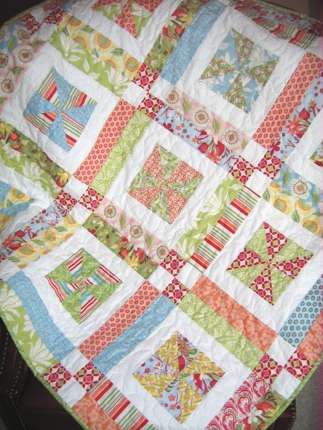 Lemonade Lollipop Baby QUILT PATTERN.... Easy...one Layer CAKE, Pdf available