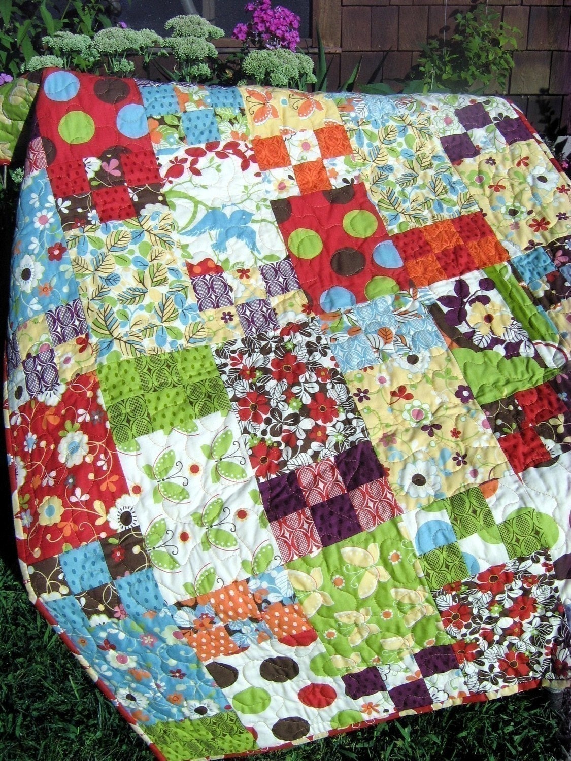 QUILT PATTERN.... 5 sizes, baby to king, Fat Quarter pattern, Life is Like a Box of Chocolates