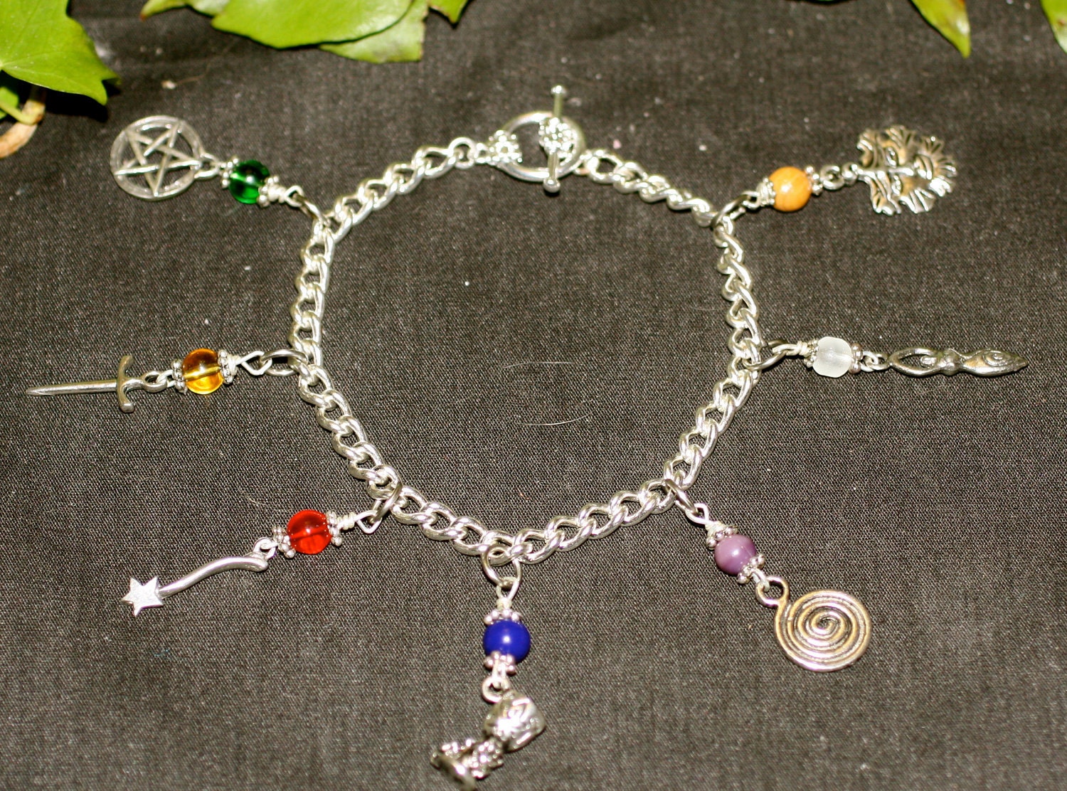 WIccan magical Tools Charm Bracelet