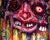 Print 8x10" - Rotten, Decayed and Diseased - Horror Corpse Alien Zombie Blood Red Surreal Abstract Gothic Dead Spooky Monster Creature