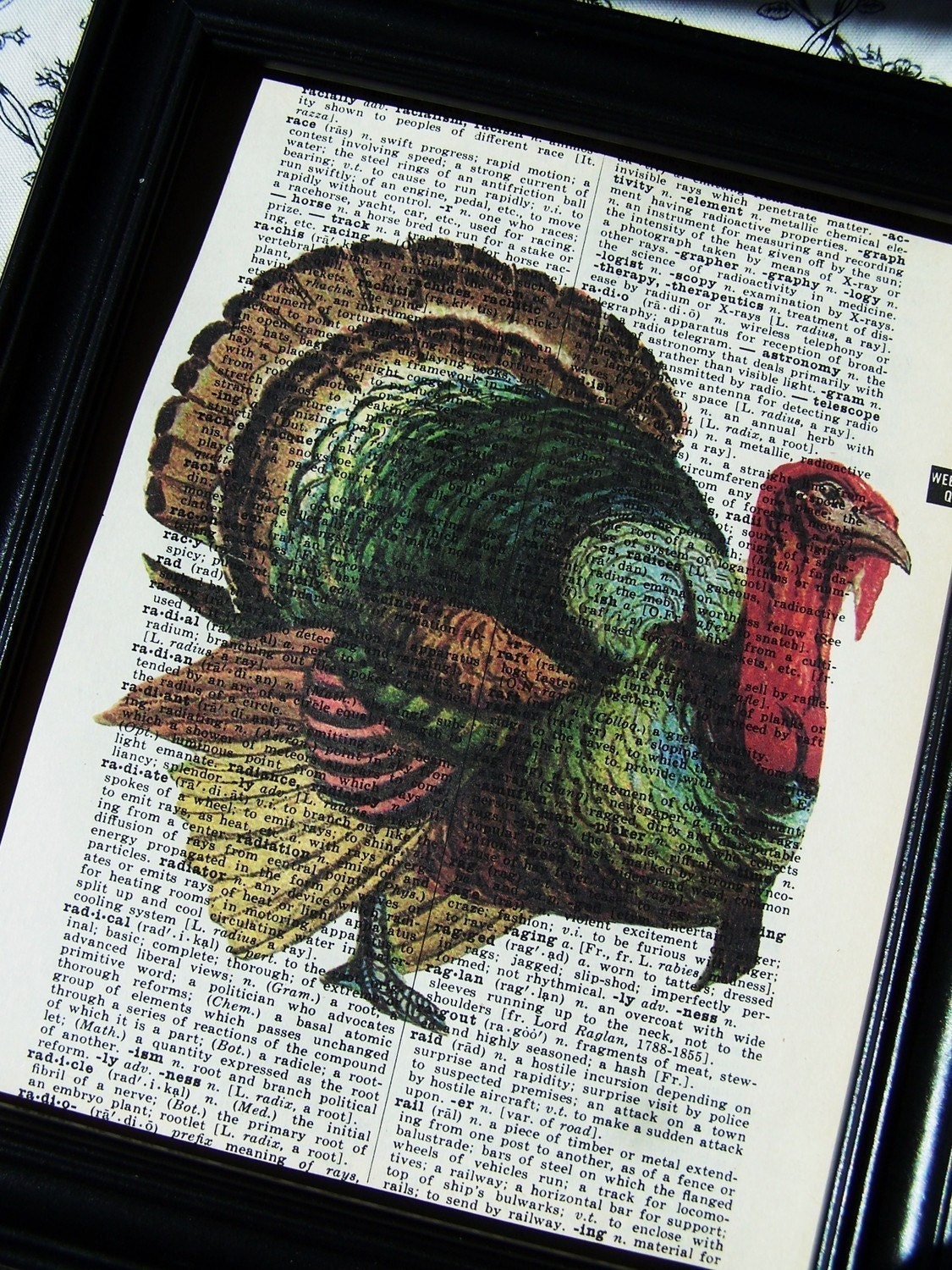 Thanksgiving, Print On Vintage Book Page Winterberry Cottages