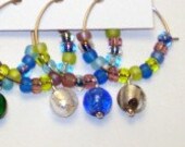 Set of 6 Wine Charms / Drink Markers - Foil Balls