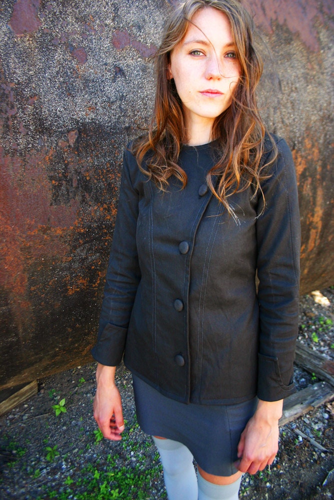 BASALT-Weathered Charcoal Canvas Jacket