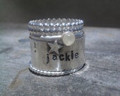 Custom Hand Stamped Stacking Ring Set