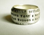 Hand Stamped Wide Domed Ring by donnaodesigns
