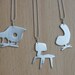 Metal Jewelry - Mod Silver Eames La Chaise Necklace
