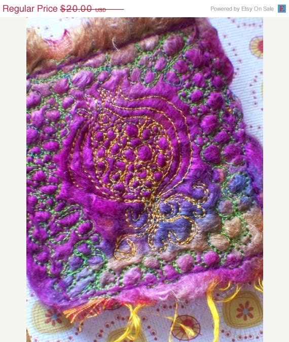 Radish in the Garden X-Stream Fibers Fashion Pin in fuchsia, brite orange, violet purple