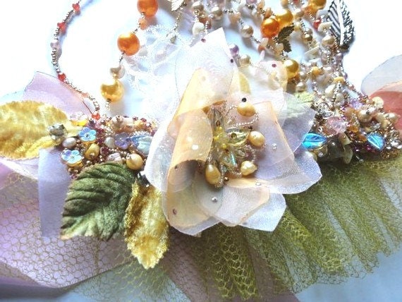 Romantic Flower Choker, High Fashion Statement jewellery