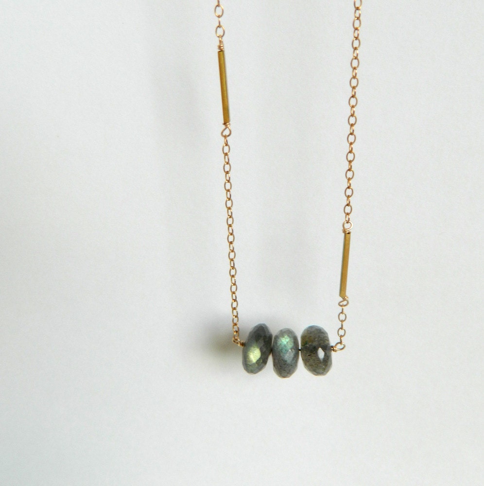 Trio Necklace with Labradorites
