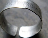 theory of relativity-- recycled sterling silver toe ring-- primitive series-- handmade by thebeadedlily on etsy