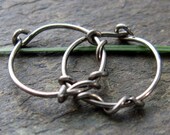 organic niobium hoop earrings-- sensitive vine-- primitive series-- handmade by thebeadedlily on etsy