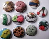 Bittersweets Assorted 1 inch Pinback Buttons - set of 6