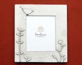 meadow bird picture frame - hand cast pewter