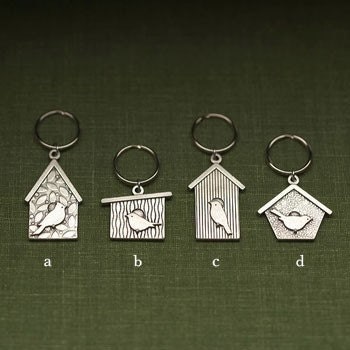 birdhouse keyring  (pick your style)