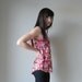 Tank top. Painterly print with curved hem. small/medium LAST ONE