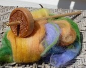 Beautiful Birch Drop Spindle with Celtic Cross Design - The Cross made by Heavenly Handspinning