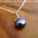 Extra Tiny Freshwater Pearl Necklace- Black Blue Very Small Pearl with Sterling Silver Dainty Chain and Secure Spring Clasp