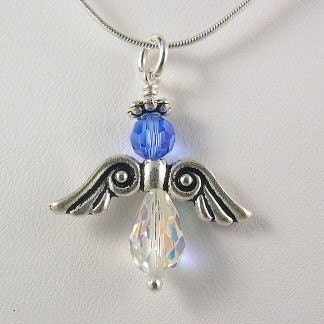 Birthstone Angel Necklace