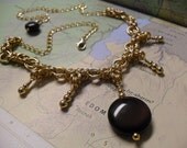 Octavia - Rainbow obsidian & 14kt gold-filled chainmaille necklace