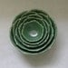 Ceramic Nesting Lotus Bowls Set of Five in Green