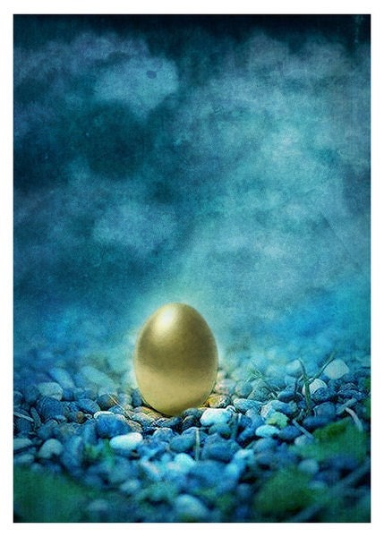 Fairy Tale Print, The Golden Egg Myth,  5x7inch Print