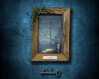 Fantasy Art Bird Print, Metamorphosis III, 5x5 Inch Print