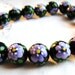 SALE 50% off Vintage Lucite Flower Beads in Hand Painted Lavender 11mm(str) b1767
