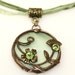 Round Stained Glass and Filigree Pendant (SGVL-P5) (RESEREVED for DIVYA)