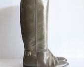 Sz 8 Vintage Tall  Italian Buckle Boots