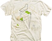 Minimal Geometric Abstract Art Isometric Graphic Print T-shirt (S,M,L,XL,XXL available)
