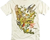 Birds of North America Tshirt Vintage Audubon Graphic Tee